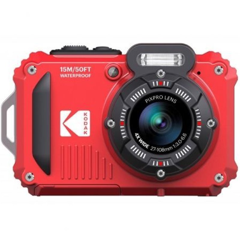 C�mara Digital Deportiva Kodak Pixpro WPZ2/ 16MP/ Zoom �ptico 4x/ Roja