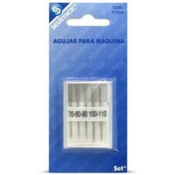 AGUJAS DE MAQUINA PLANO x5uni.