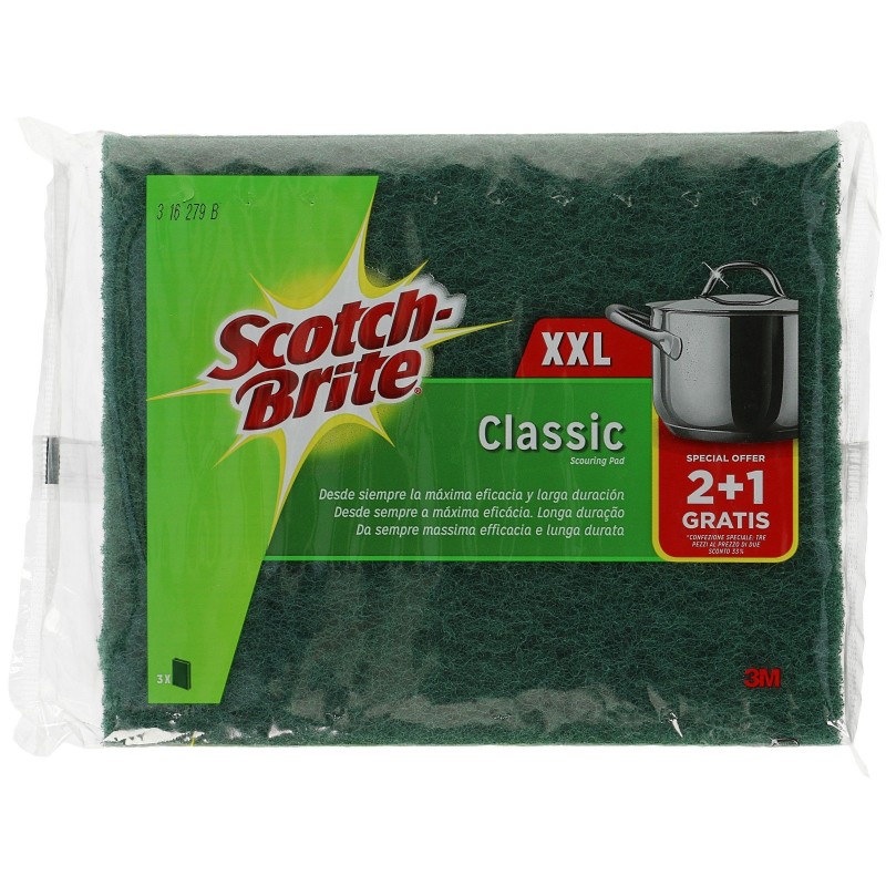 ESTROPAJO SCOTCH BRITE 2+1 GRANDE VERDE