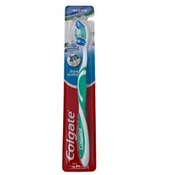 Colgate Triple Action es un cepillo de dureza media