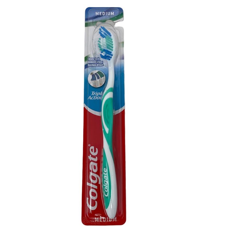 Colgate Triple Action es un cepillo de dureza media