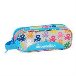 PORTATODO DOBLE BENETTON LOGO 21x8x6cm