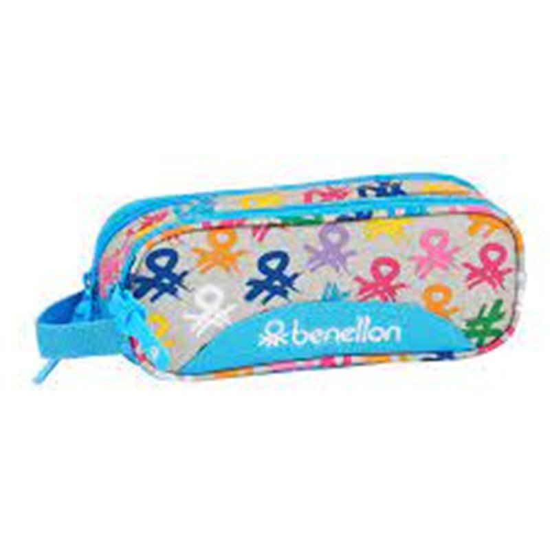 PORTATODO DOBLE BENETTON LOGO 21x8x6cm