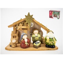 NACIMIENTO INFANTIL 5 FIGURAS 1 LED 22CM