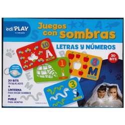 JUEGO CON SOMBRAS LETRAS Y NUMEROS 20 BITS TROQUELADOS