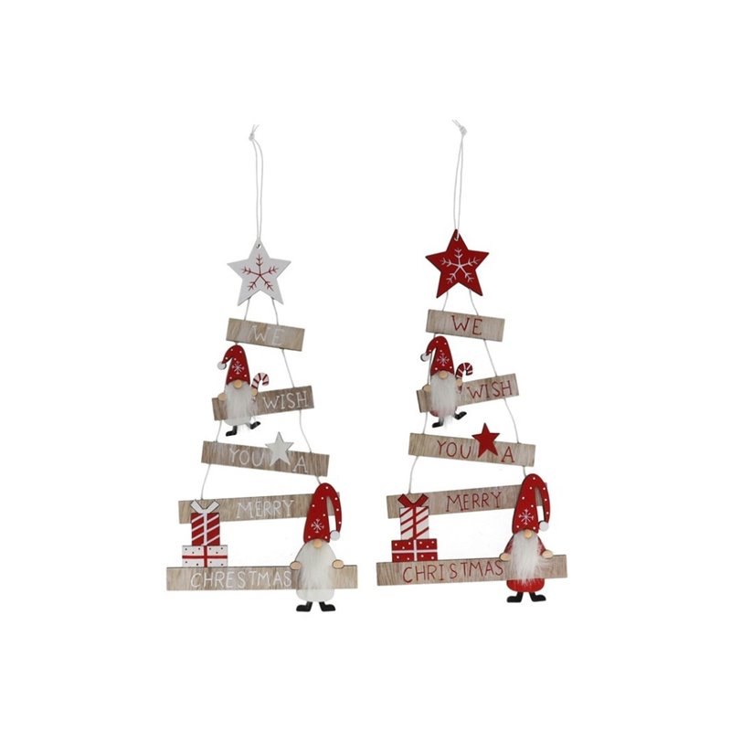 COLGANTE ARBOL XMAS C/ANGEL 2SRT 13,5X36