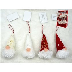 COLGANTE SANTA CLAUS 11X4,5CM 4STD