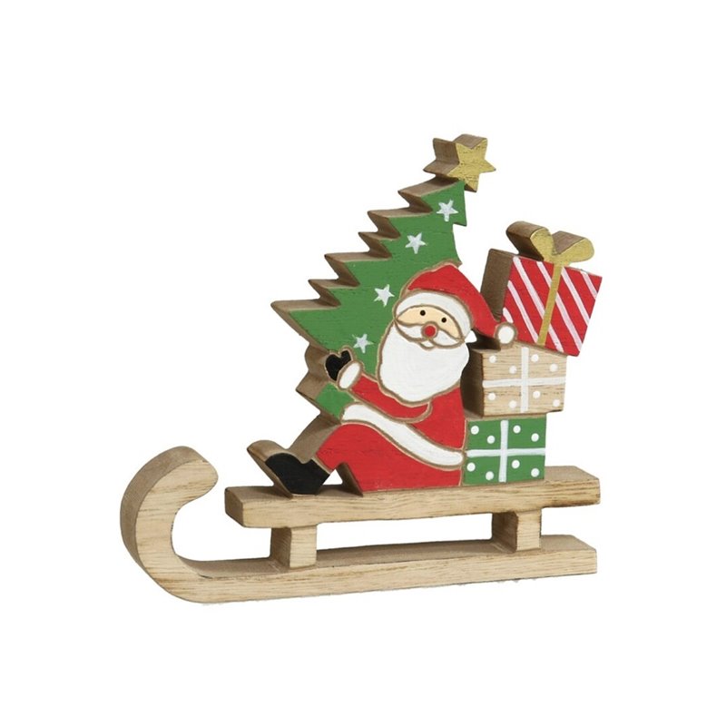 FIGURA SANTA C/TRINEO DEC. 15X2X14 CM