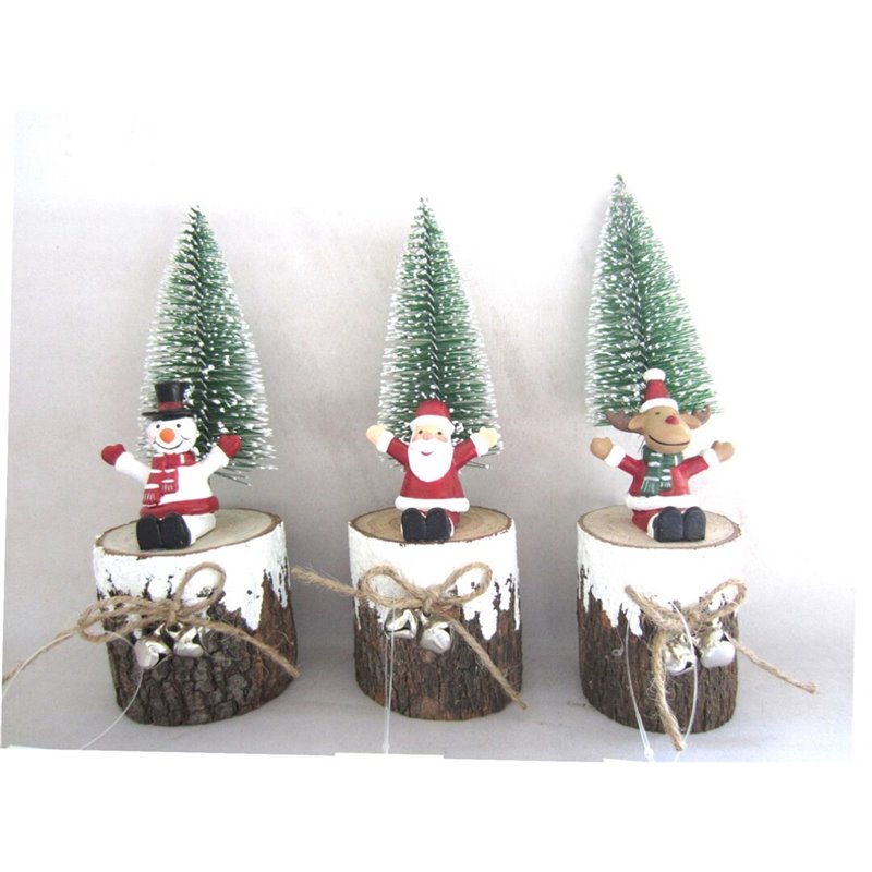 ÁRBOL NAVIDAD C/FIGURA 19X6CM 3STD