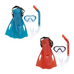 BESTWAY. HYDRO-SWIM. SET DE SNORKEL FIREFISH, EDAD: +14 A�OS. TALLA ALETAS: 37-41