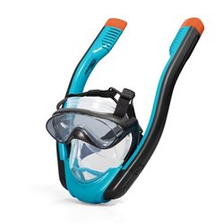 BESTWAY. HYDRO-PRO. MASCARA DE SNORKEL DE SUPERFICIE SEACLEAR FLOWTECH. CON DOBLE TUBO RESPIRADOR, P