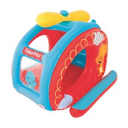 BESTWAY. FISHER PRICE. HELICOPTERO INFLABLE CON BOLAS 137X112X97 CM.