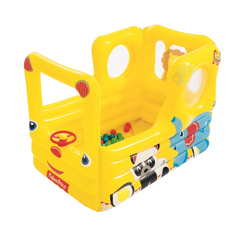 BESTWAY. FISHER-PRICE. AUTOBUS ESCOLAR INFLABLE 137 X 96 X 96 CM.