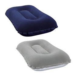 BESTWAY. ALMOHADA HINCHABLE FLOCADA DE CAMPING 42 X 26 X 10 CM. 2 COLORES SURTIDOS.