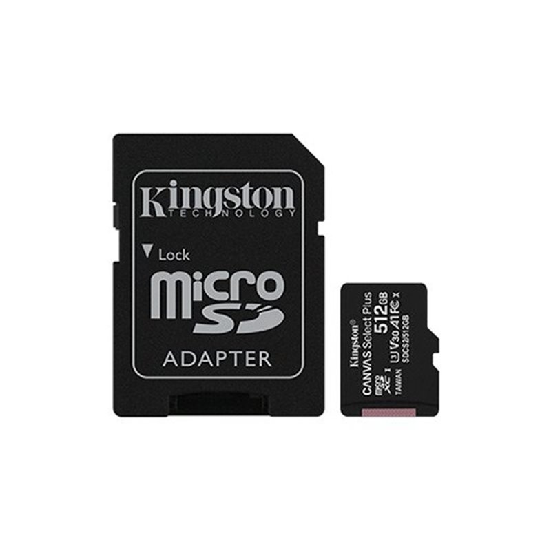 MEM MICRO SDXC 512GB KINGSTON CANVAS SELECT+ADAPT