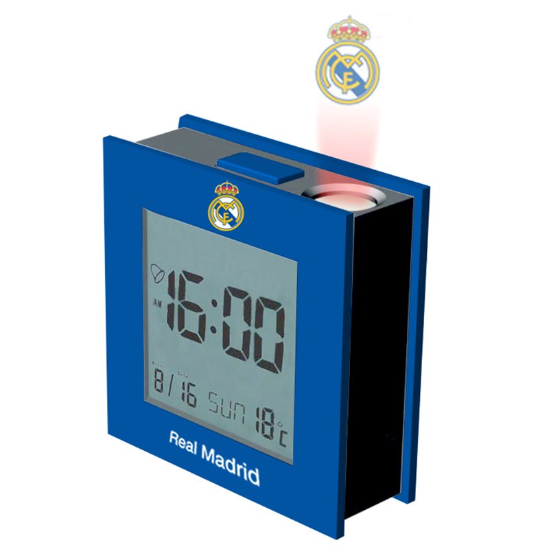 RELOJ DESPERTADOR PROYECTOR REAL MADRID