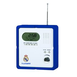 REDIO CON RELOJ DESPERTADOR REAL MADRID