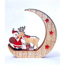 FIGURA LUNA SANTA XMAS 2SRT 18X2X18 CM