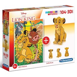 EL REY LEON PUZZLE 104 PIEZAS 3 D