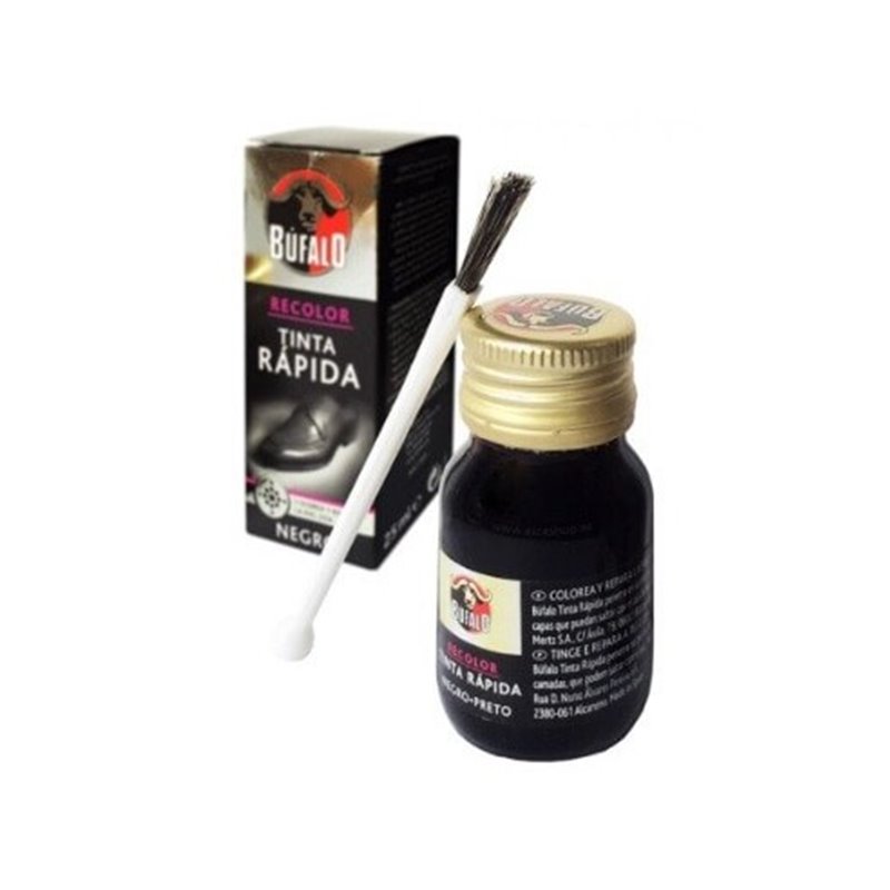 TINTA RAPIDA CALZADO NEGRA CON PINCEL - 25 ml