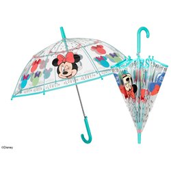 Paraguas Disney Minnie Mouse 64cm ni�a transparente