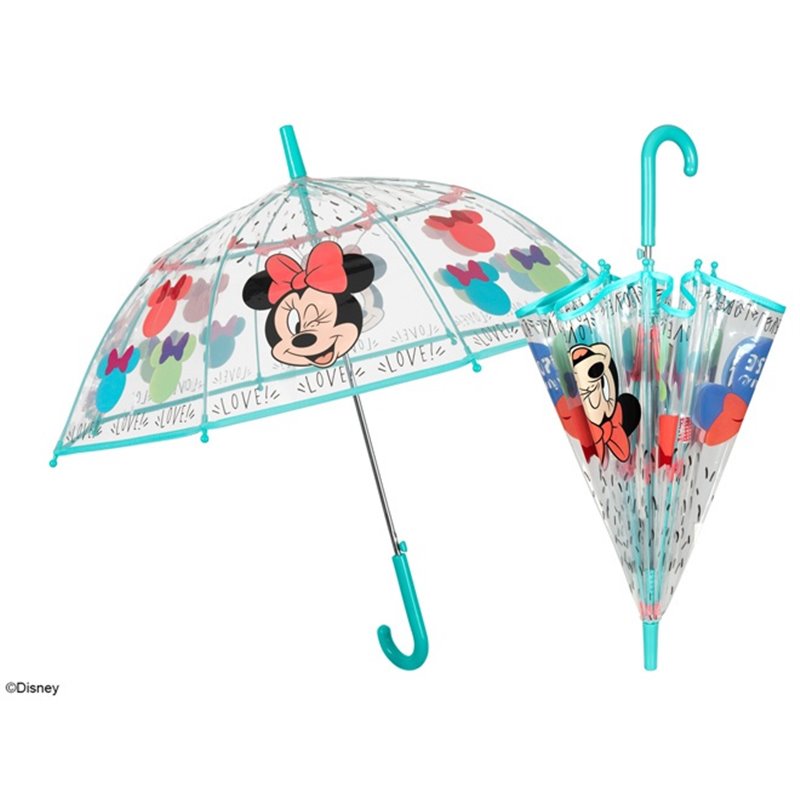 Paraguas Disney Minnie Mouse 64cm ni�a transparente