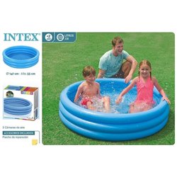 PISCINA HINCHABLE 3 AROS AZUL 147*33