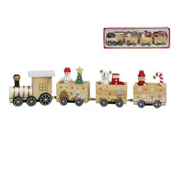 TREN NAVIDAD MADERA NATURE 22.7X7.2X2.7 CM