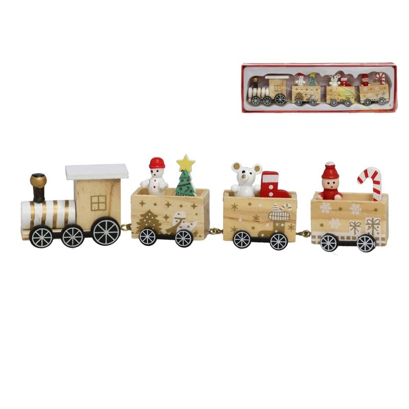 TREN NAVIDAD MADERA NATURE 22.7X7.2X2.7 CM