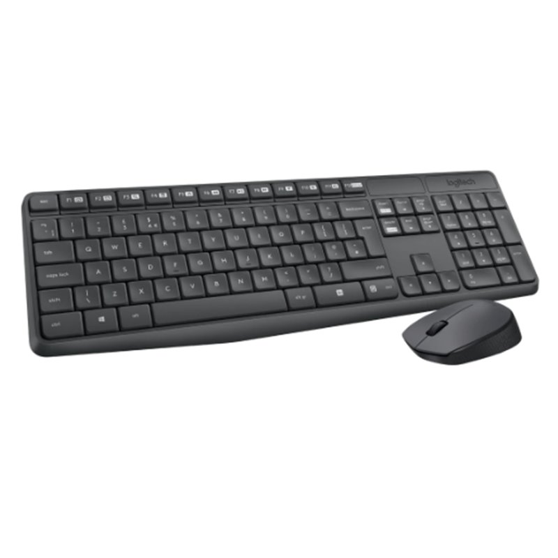 TECLADO+RATON LOGITECH MK235 WIRELESS NEGRO