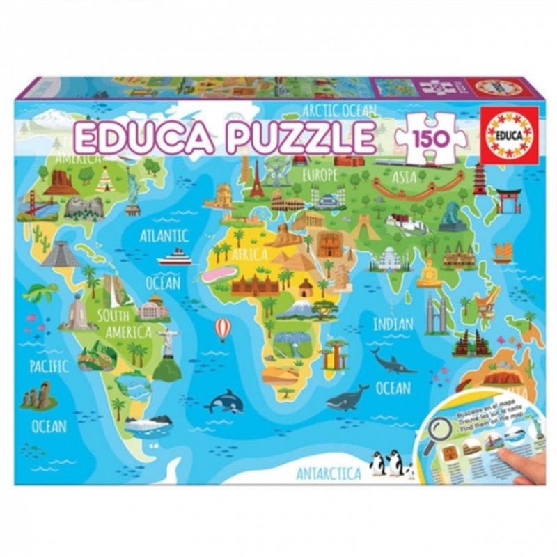 PUZZLE 150 PIEZAS MAPAMUNDI MONUMEN