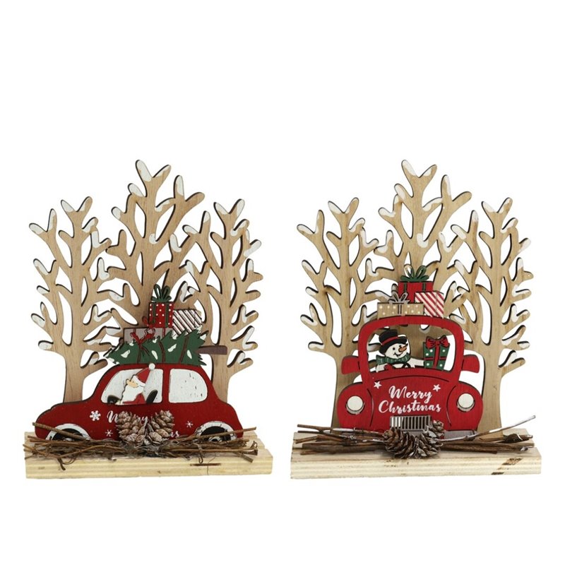 ESCENA COCHE XMAS 15X19CM