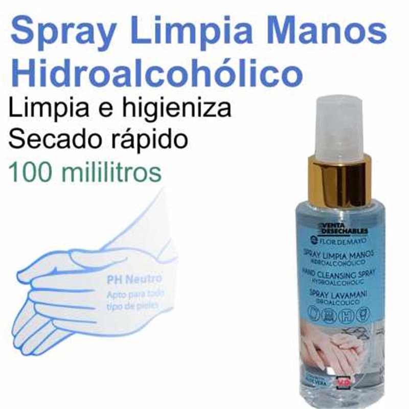 Spray Limpia Manos Hidroalcoh�lico 100 ml Flor de Mayo