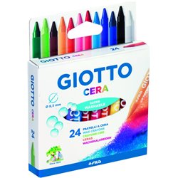 CERAS O CRAYONES DE COLORES X 24 GIOTTO