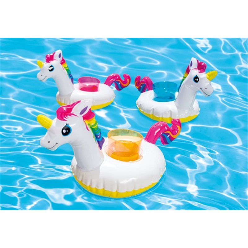 SOPORTE HINCHABLE PARA LATAS UNICORNIO 41x20cm