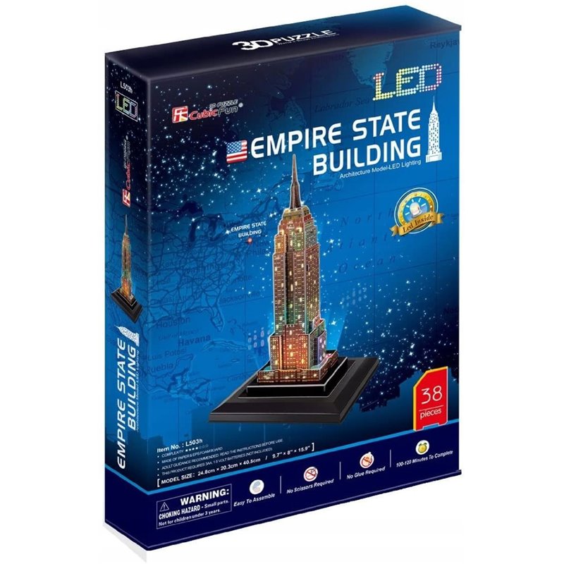 PUZZLE 3D LED TORRE INCLINADA DE PISA 15 PIEZAS