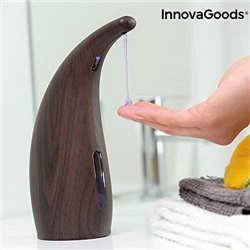 Dispensador de Jabon Automatico con Sensor Efecto Madera