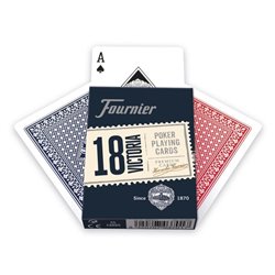 BARAJA FOURNIER N.18 POKER 55 CARTAS AZUL