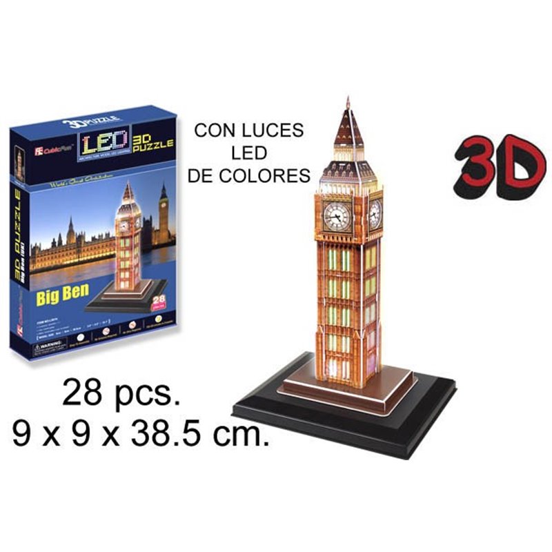 3D PUZZLE BIG BEN UK SIN PILAS