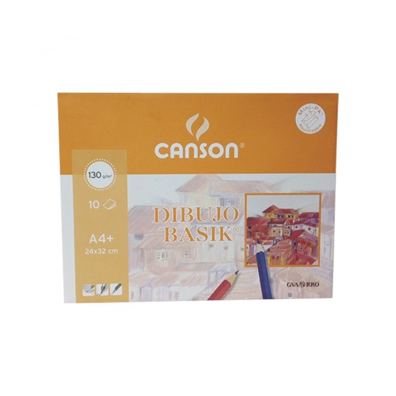 LAMINAS DIBUJO x 10H A4 130g CANSON