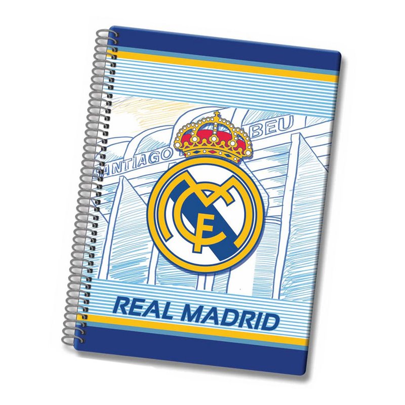 CUADERNO A4 CUADRICULA REAL MADRID