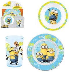 SET DESAYUNO MINIONS 3 PIEZAS PLASTICO