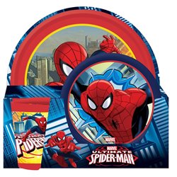 SET DESAYUNO SPIDERMAN 3 PIEZAS PLASTICO