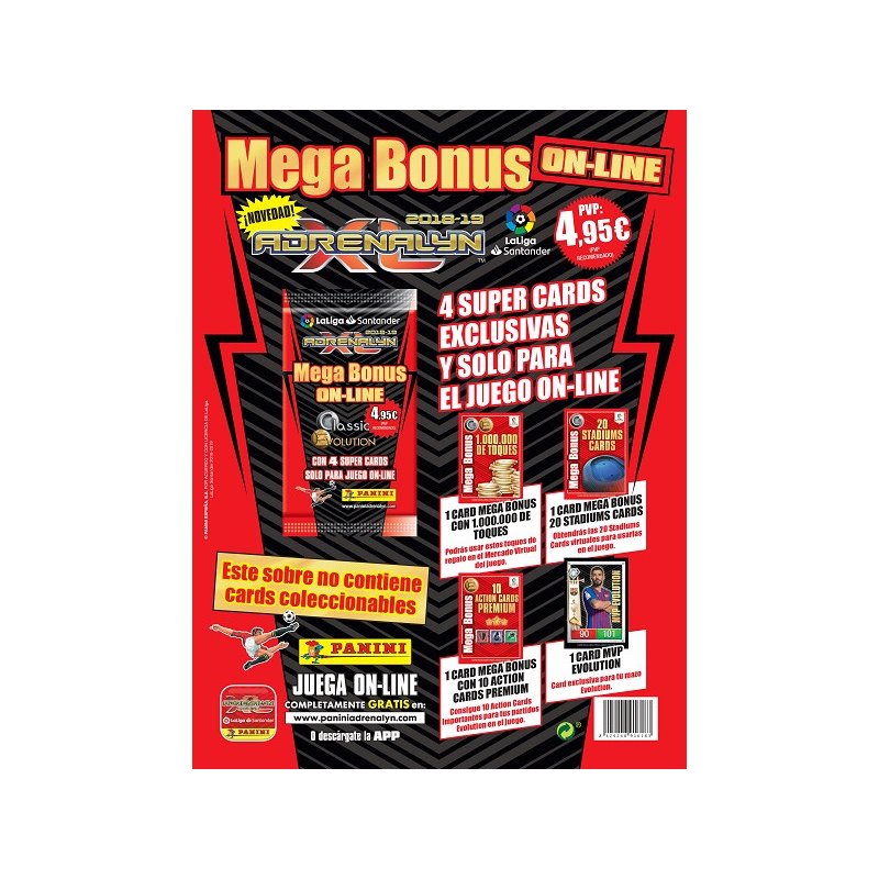 Mega Bonus on-line Adrenalyn Liga Santaner 2018-19