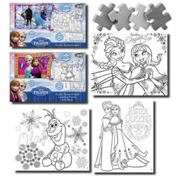 PUZZLE PARA COLOREAR FROZEN 2 en 1