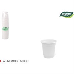 SET-36 VASO CHUPITO PLASTICO 50CC ALGON