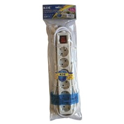 BASE MULTIPLE 6 TOMAS CON INTERRUPTOR, 3MTS