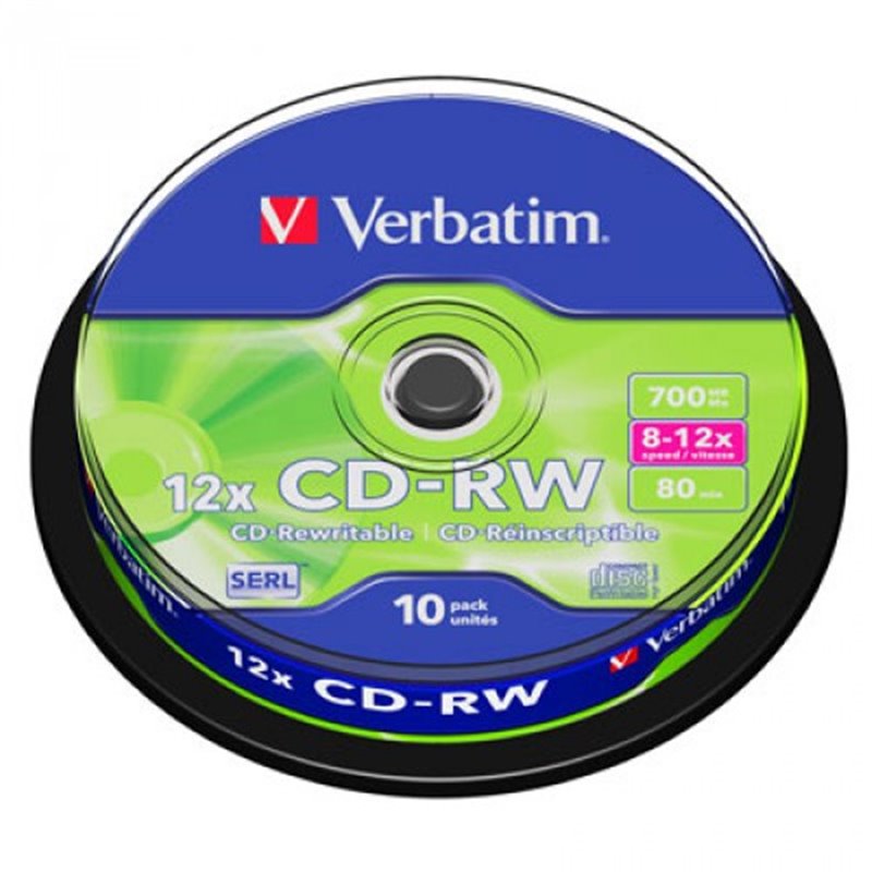 TARRINA 10 CD/RW VERVATIM