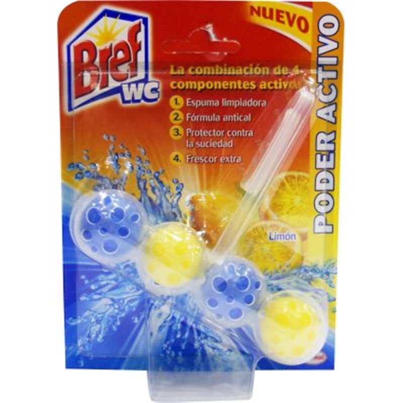 DESINFECTANTE Y AMBIENTADOR DE INODORO BREF WC PODER ACTIVO NATURAL 50 G