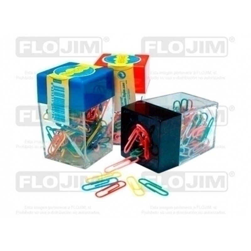 BOTE CLIPS + 100 CLIPS DE COLORES